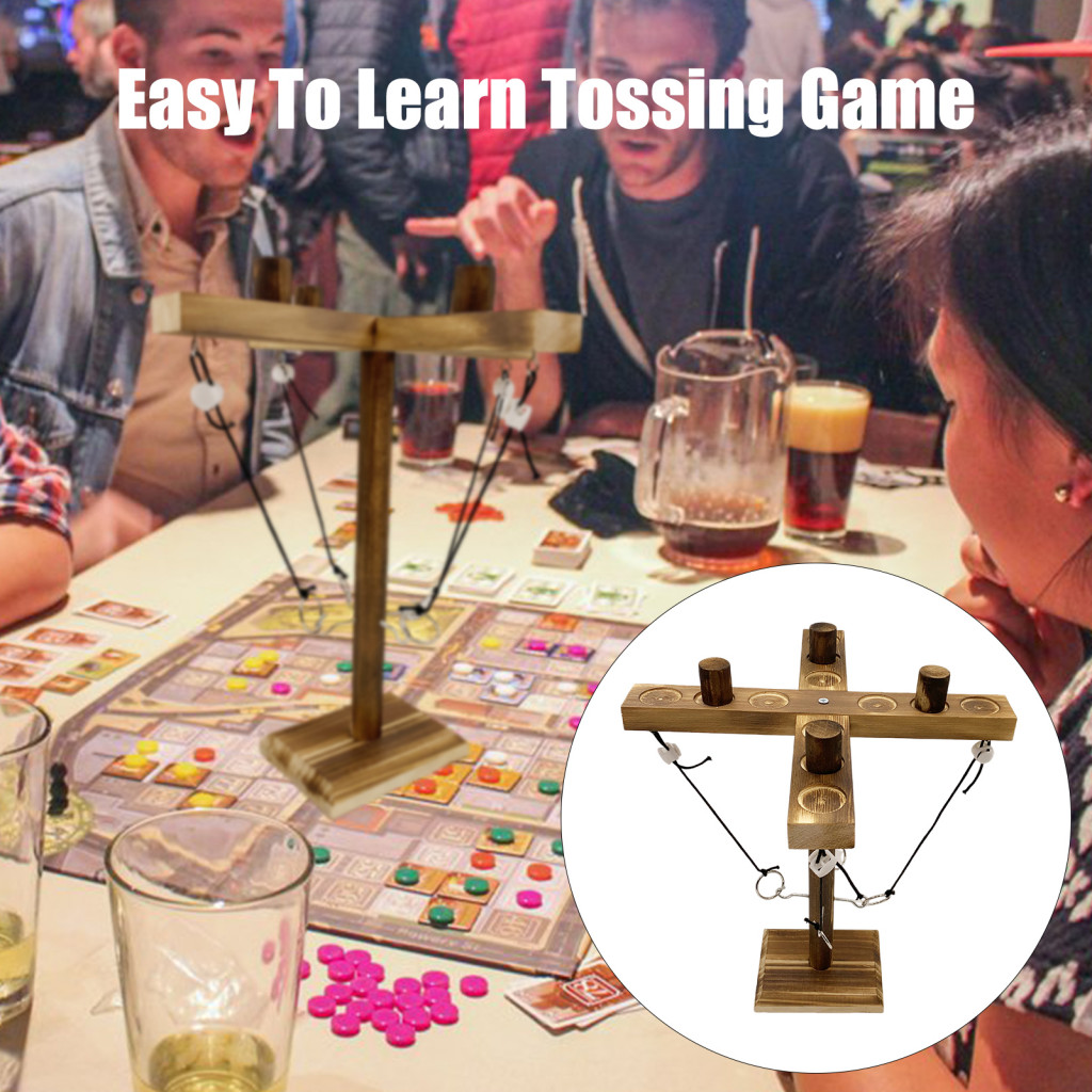 High-quality Ring Toss Set Ring Tossing Game Fun Wooden Ring Toss Game ...