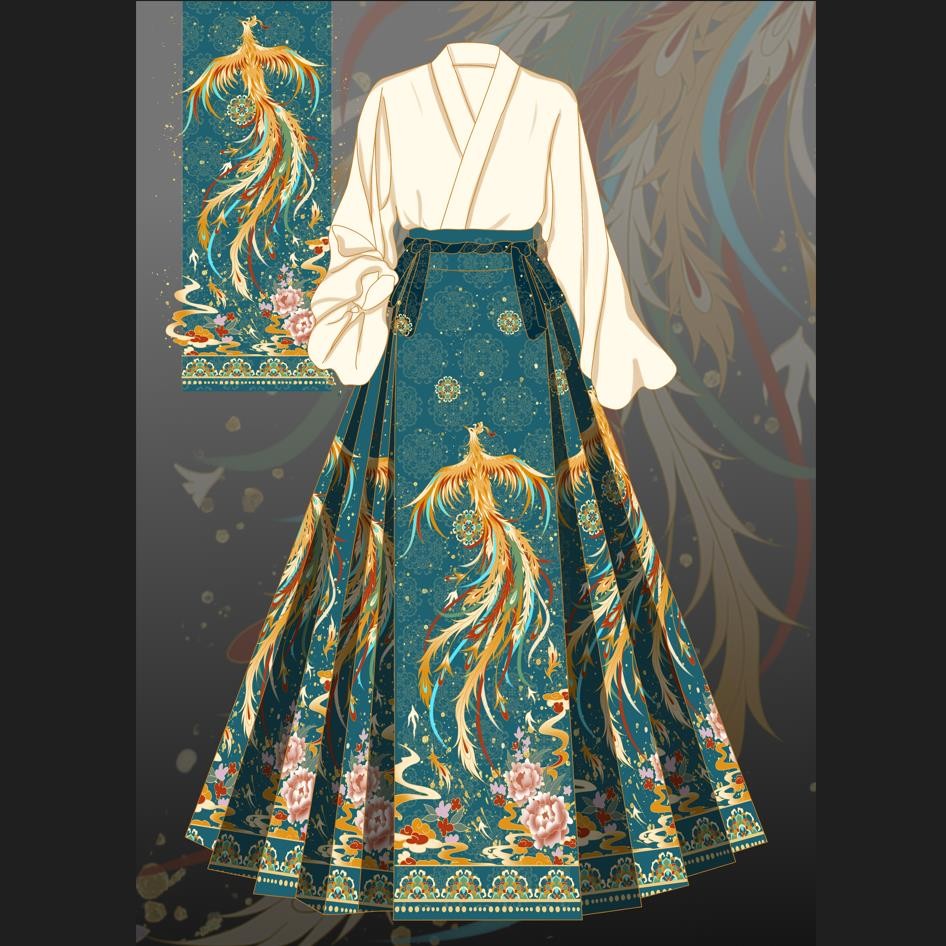 Original Hanfu Phoenix Comes to Negotiate New Chinese Style Horse Face ...