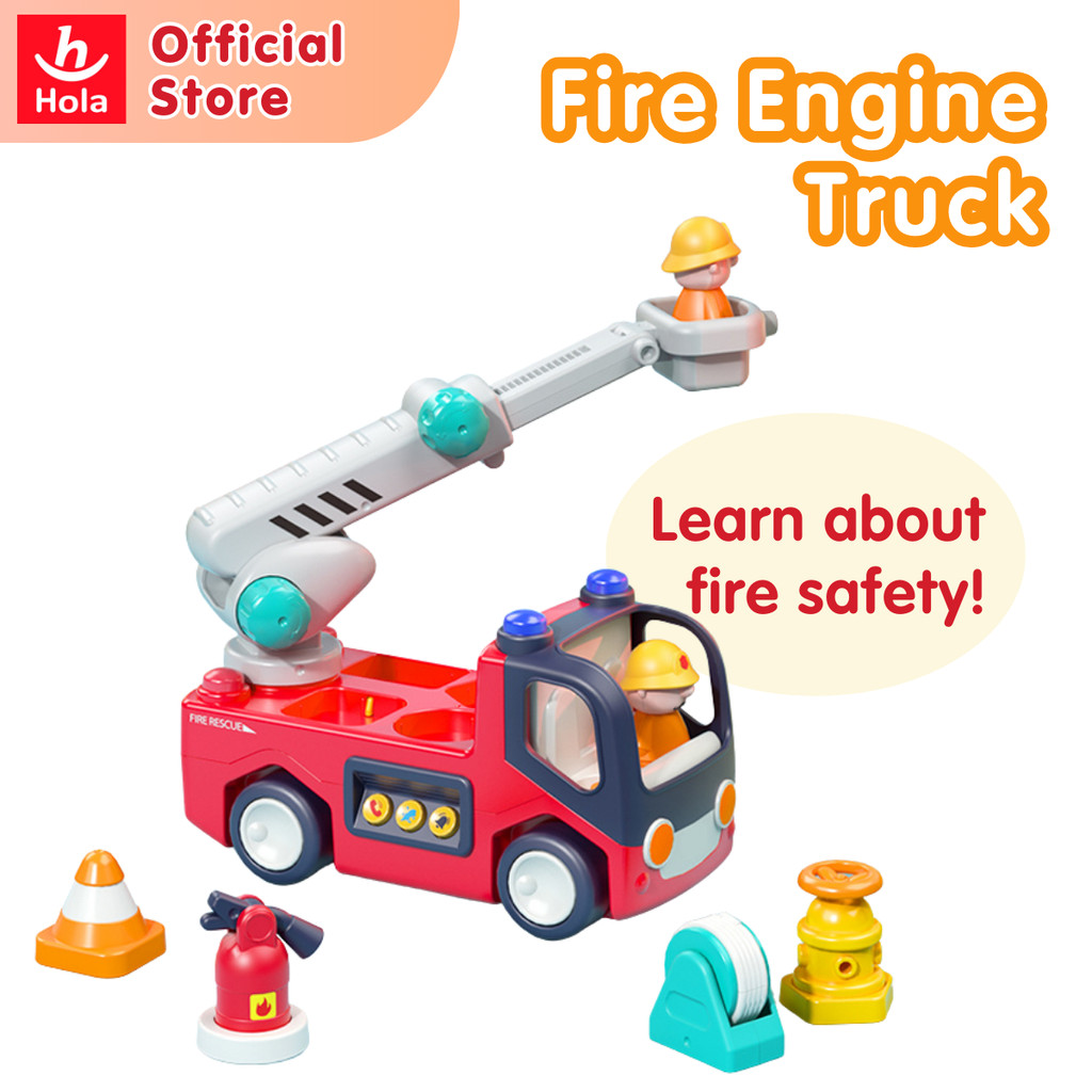 Hola Early Learning Fire Engine (with Removable Accessories) | Shopee ...