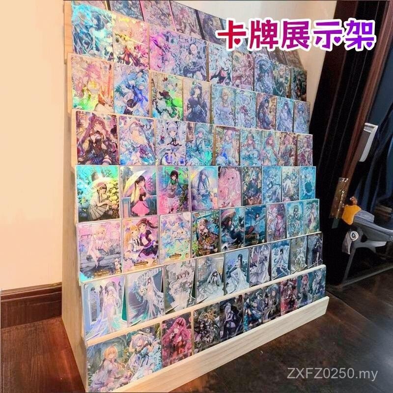 Grade Ladder Rack Shelf Wooden Card Display Ladder Storage Display Rack ...