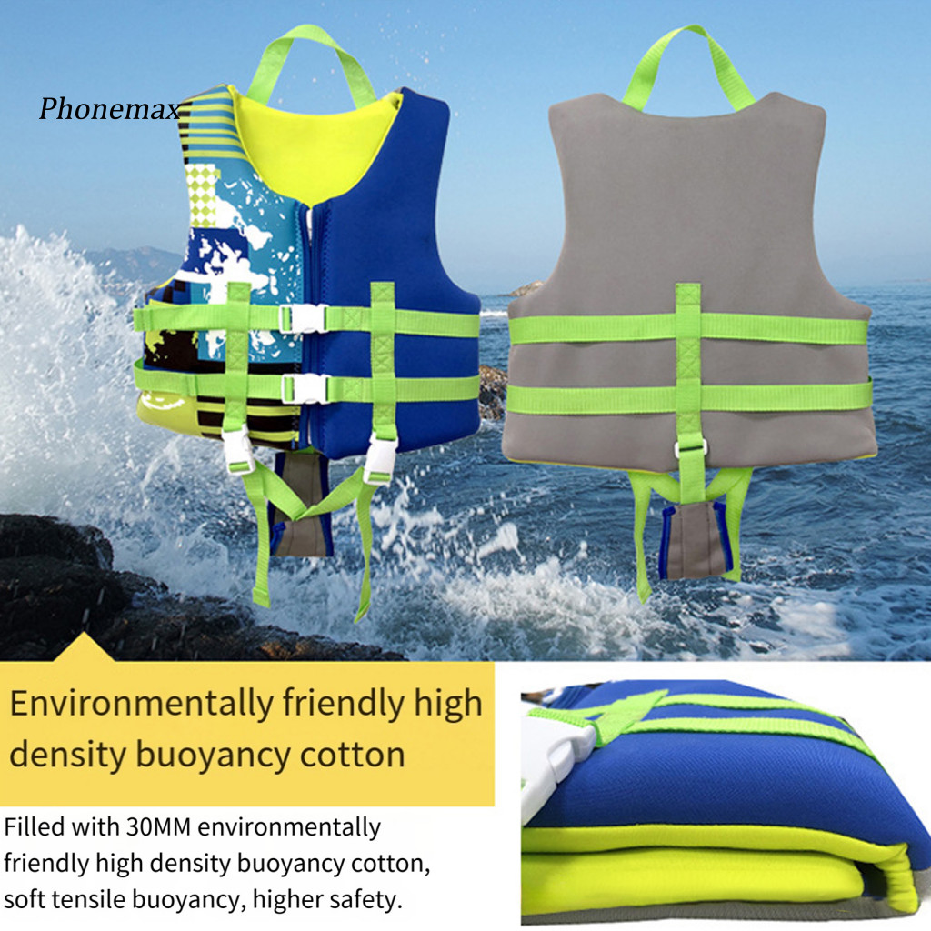 Waterproof Swim Vest Float Jacket Adjustable Kids Swim Vest with Safety ...