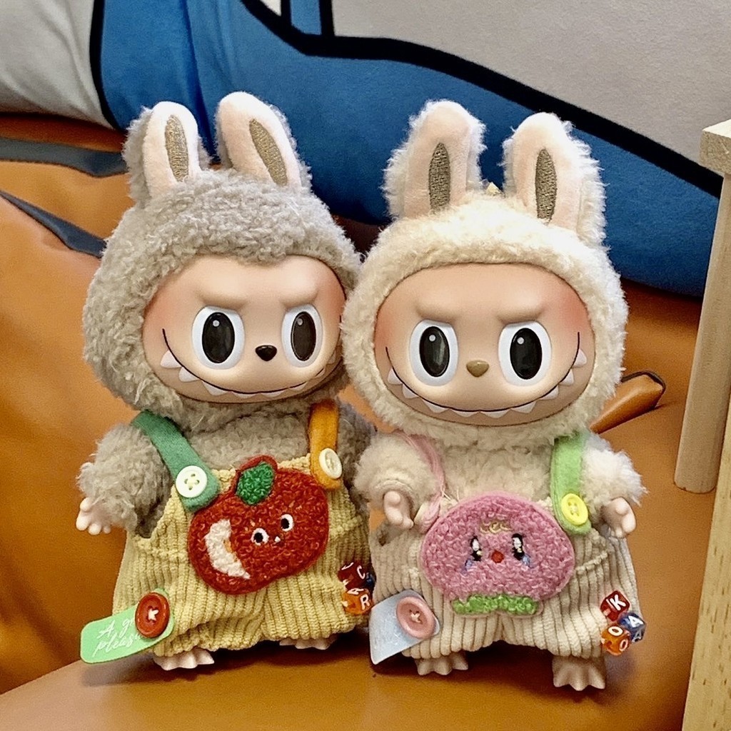 Popmart LABUBU Handmade Overalls, Cute Fruit Macaron Color Ragdoll ...