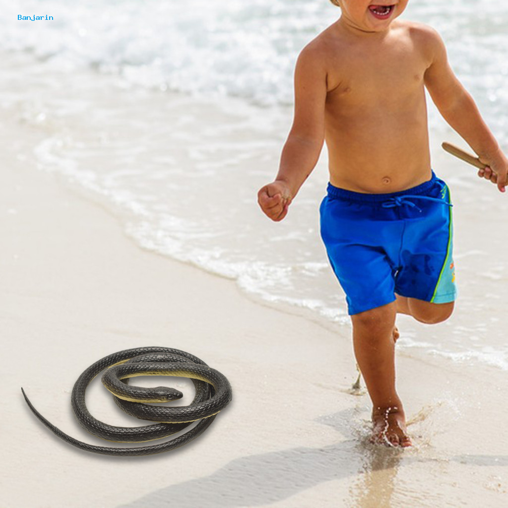 HOT Black Snake Toy Prank Snake Model Realistic Rubber Snake Prank Toy ...