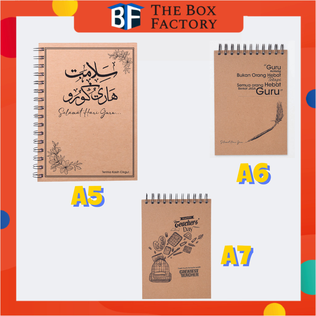 A5 A6 A7 Teacher Day Notebook Terima Kasih Cikgu Notebook Buku Nota ...