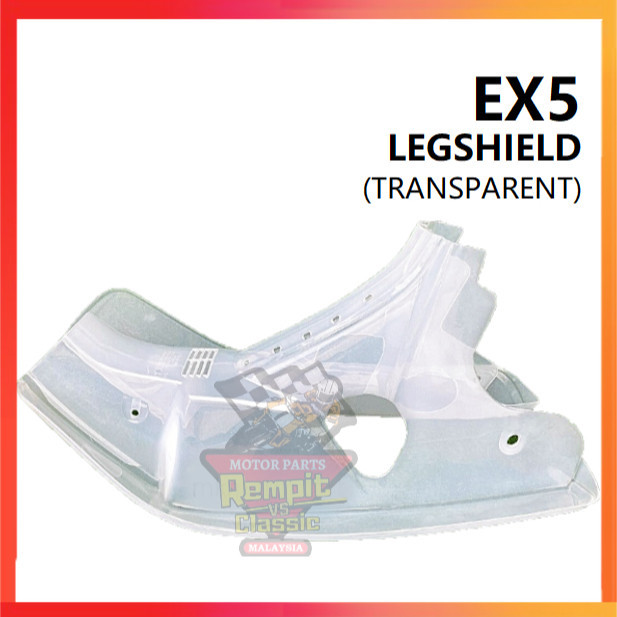 REMPIT EX5 CUP PUTIH Transparent Legshield Front Cover Kepok Putih ...