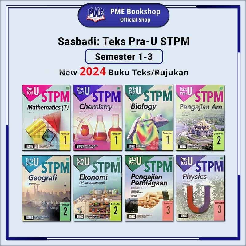 【PME Bookshop】(2024) Sasbadi: Teks Pra-U/Pre-U Text STPM Semester 1,2,3 ...