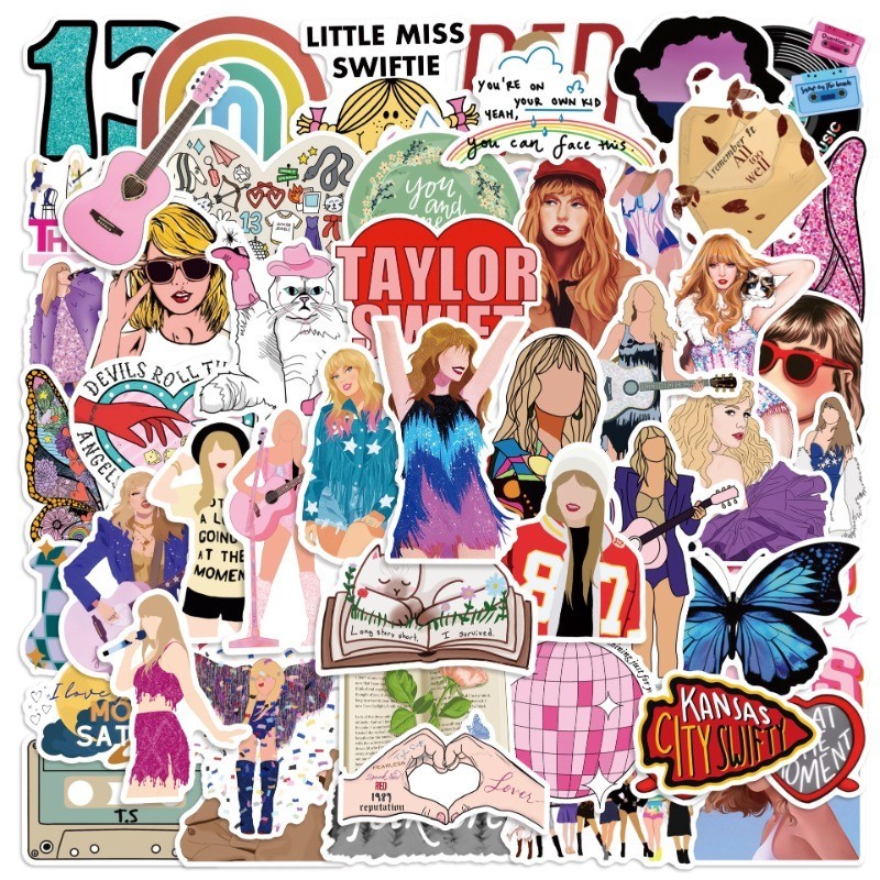 50Pcs/Set Taylor Swift Stickers Waterproof Stickers Decal for Toys ...
