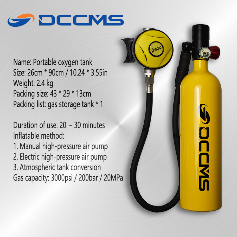 Respirator Air Tank DCCMS Scuba Diving Cylinder With Hand Pump Diving ...