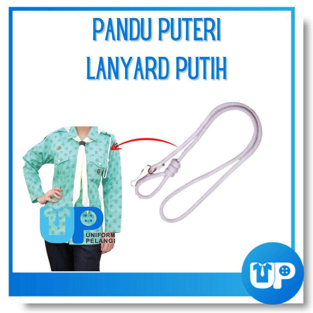 Tali Putih Aksesori Uniform Sekolah Lanyard Putih Pandu Puteri Tunas ...