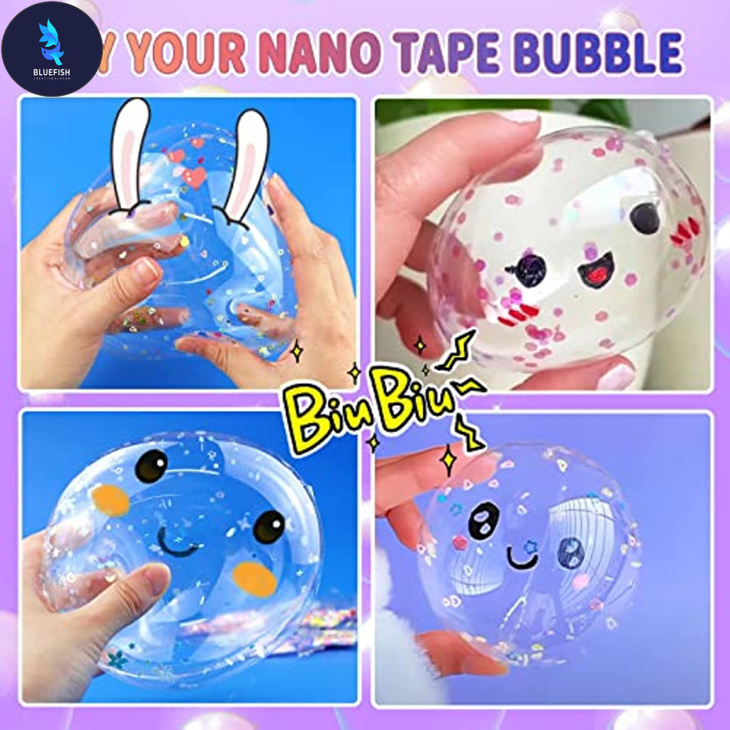 BF Sanrio Kuromi Nano Tape Blowing Bubble DIY Decompression Ball ...