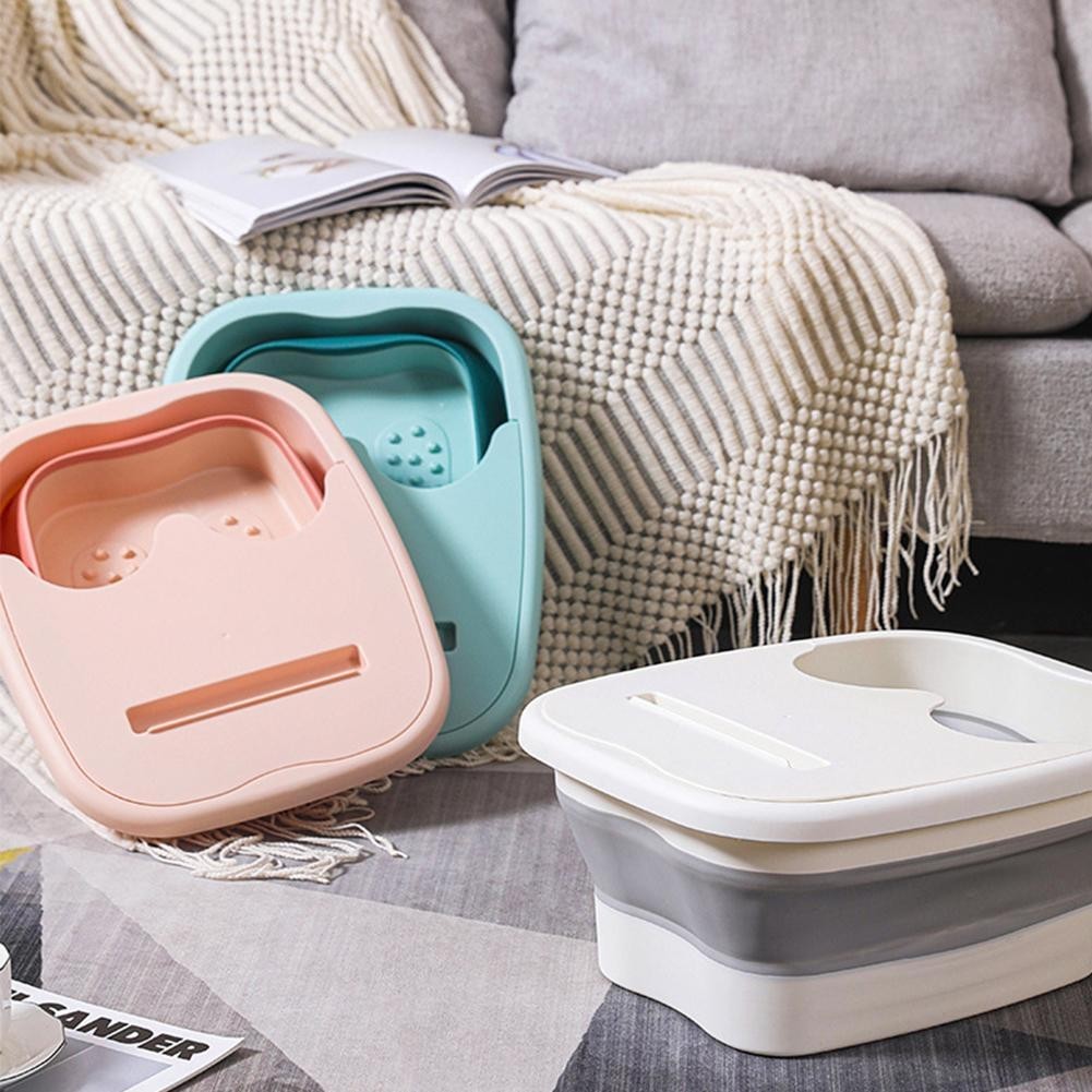 Foldable Foot Soaking Bucket With Foot MAssage Dots, Lid And Phone ...