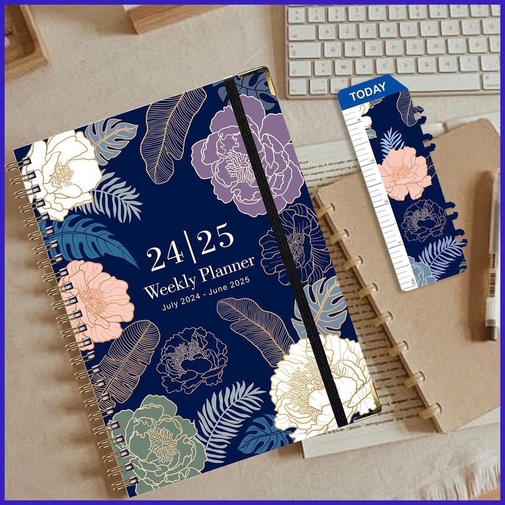 Calendar 20242025 Planner Book Colorful College Planner TwinWire Binding Monthly Weekly