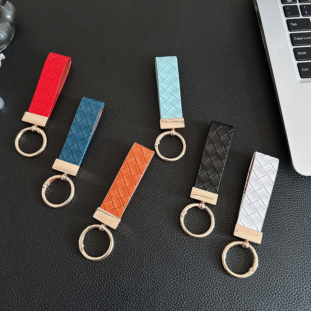 Fashion Crocodile Embossed Leather Keychain with Colorful Multiple ...