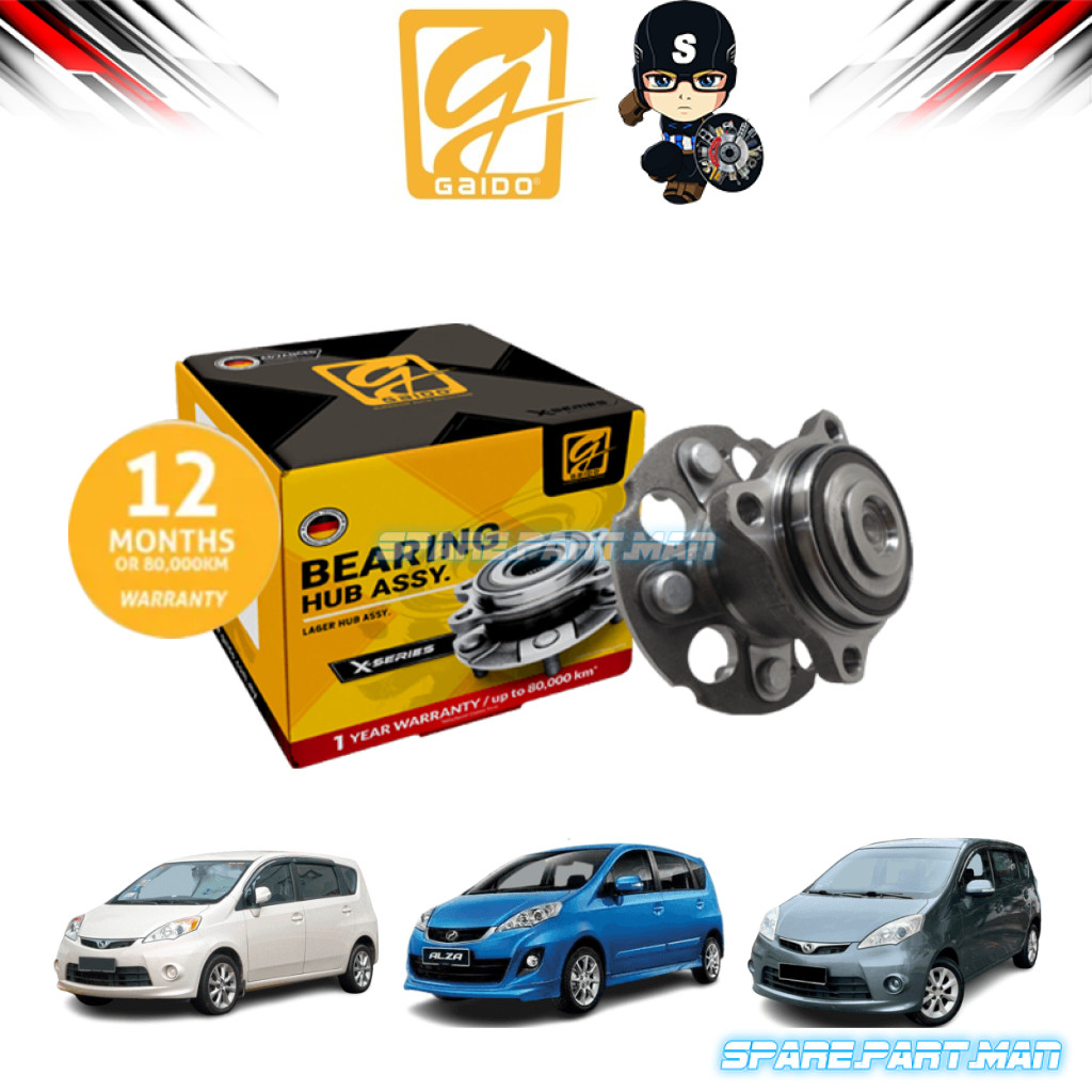 Gaido Front Rear Wheel Bearing Hub Alza 1.5 2009-2019YR Kereta XPGKBA ...