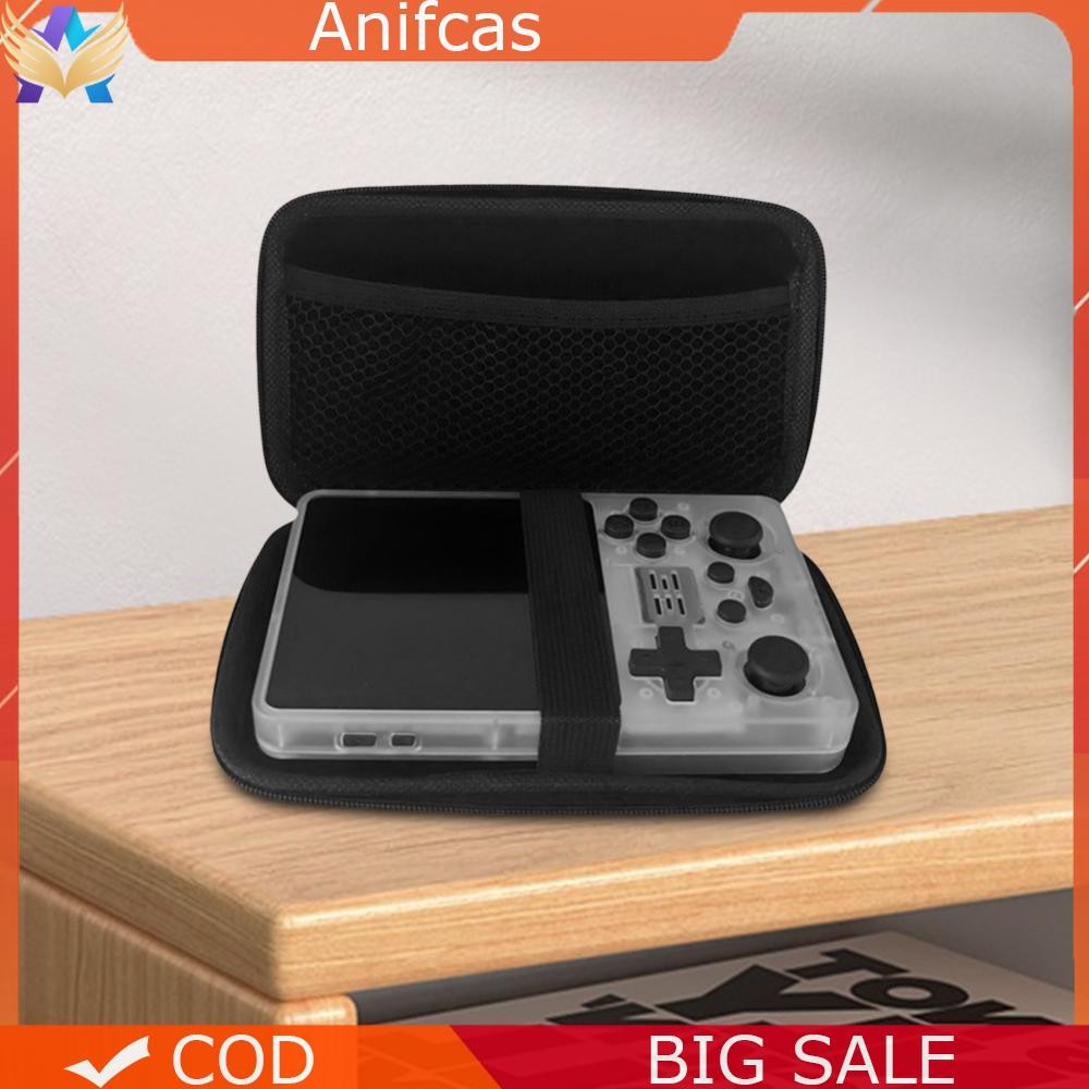 GETBSTOOP Étui de Transport pour Console de Jeu Portable RG40XXV, Support de Rangement de Portable avec Sac en Filet pour Carte , câble de Chargement USB, Manuel d'utilisation (Noir