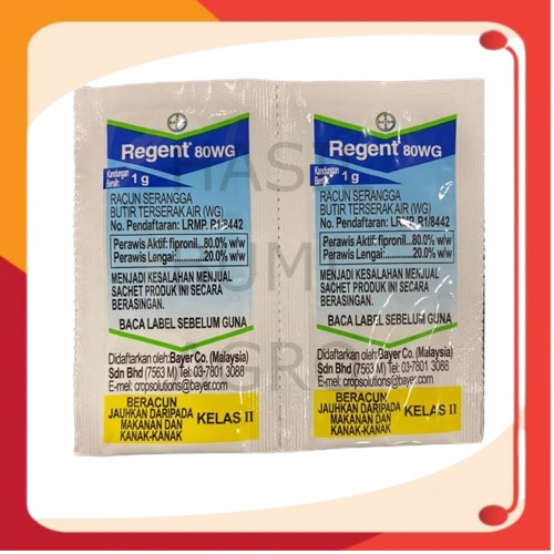 [ORIGINAL] 1G REGENT 80WG BAYER Racun Fipronil Anai-anai Kutu Ulat ...