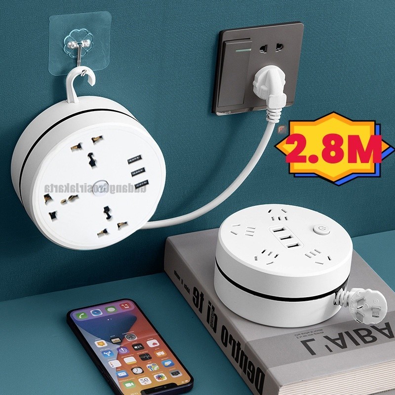 Electrical Extension 3 USB Ports + 3 Socket Socket Switch on Off ...