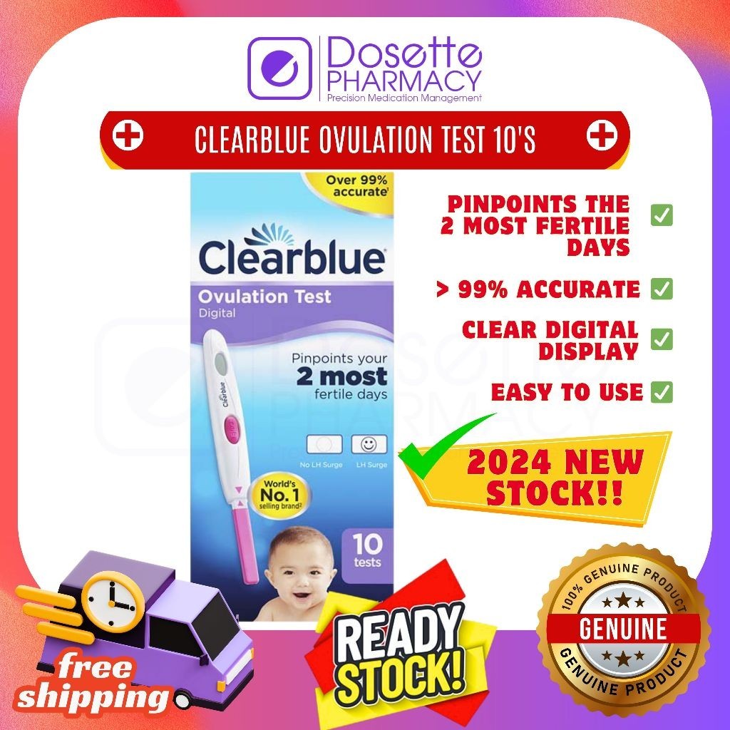 CLEARBLUE DIGITAL OVULATION TEST 10'S [EXP: 10/2025] - TEST OPK ( KIT ...