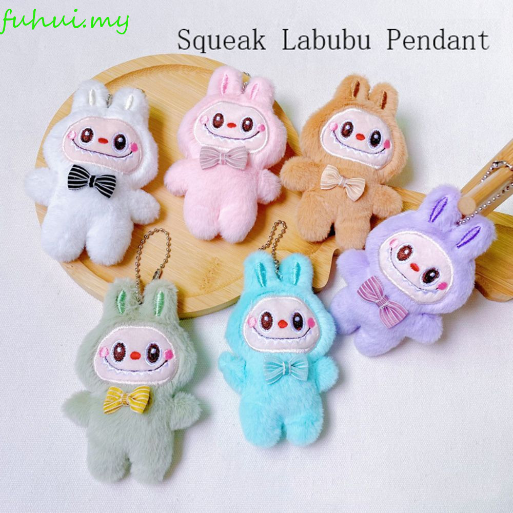 FUHUI Labubu Bunny Keychain, Backpack Charms Cartoon Labubu Doll Plush ...