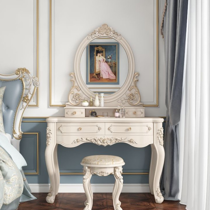 European style dressing table bedroom multi-functional princess small ...