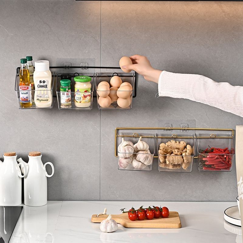 Kitchen Onion Ginger Garlic Rack Ginger Garlic Storage Box Wall ...