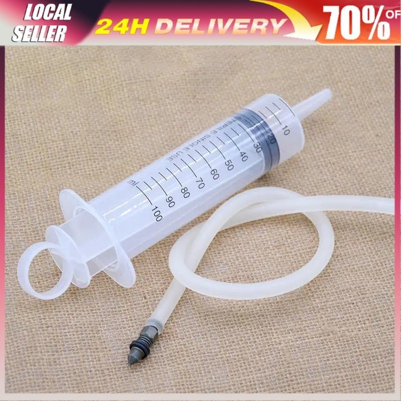 Hose Motorcycle Brake Caliper Gas Bleed Syringe Tool For Hydraulic Disc