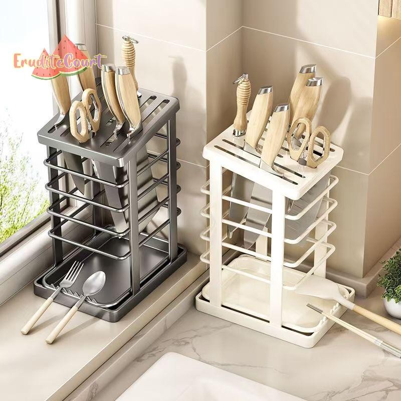[ECM] Stainless Steel Knife Holder Kitchen Storage Organizer ...