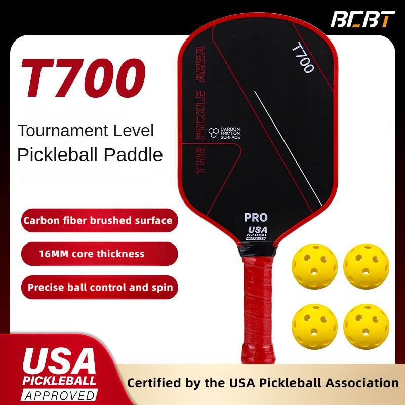 (Full set)16MM Pickleball Paddle Carbon Fiber T700 Cloth Matte Paddle ...