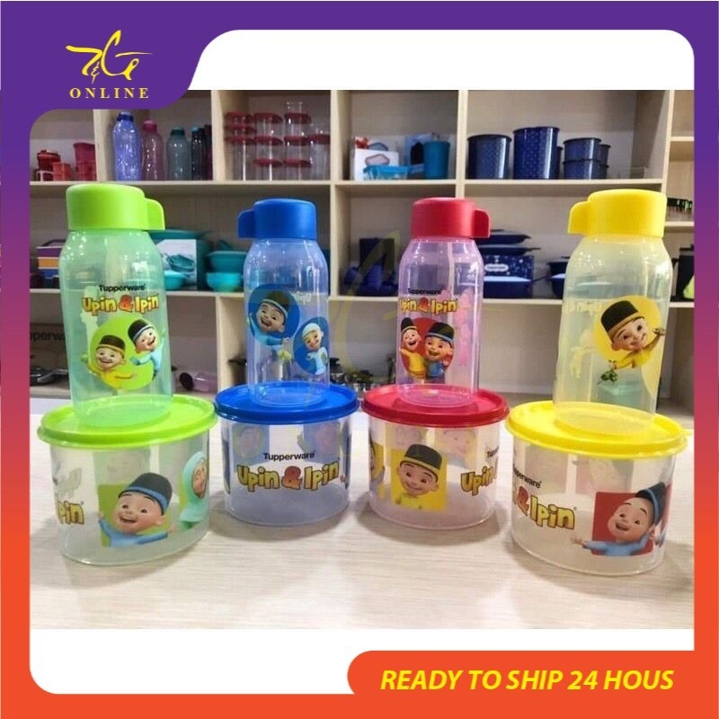 Tupperware Upin Ipin Collection Set 570ml Bekas Kuih Raya Canister ...