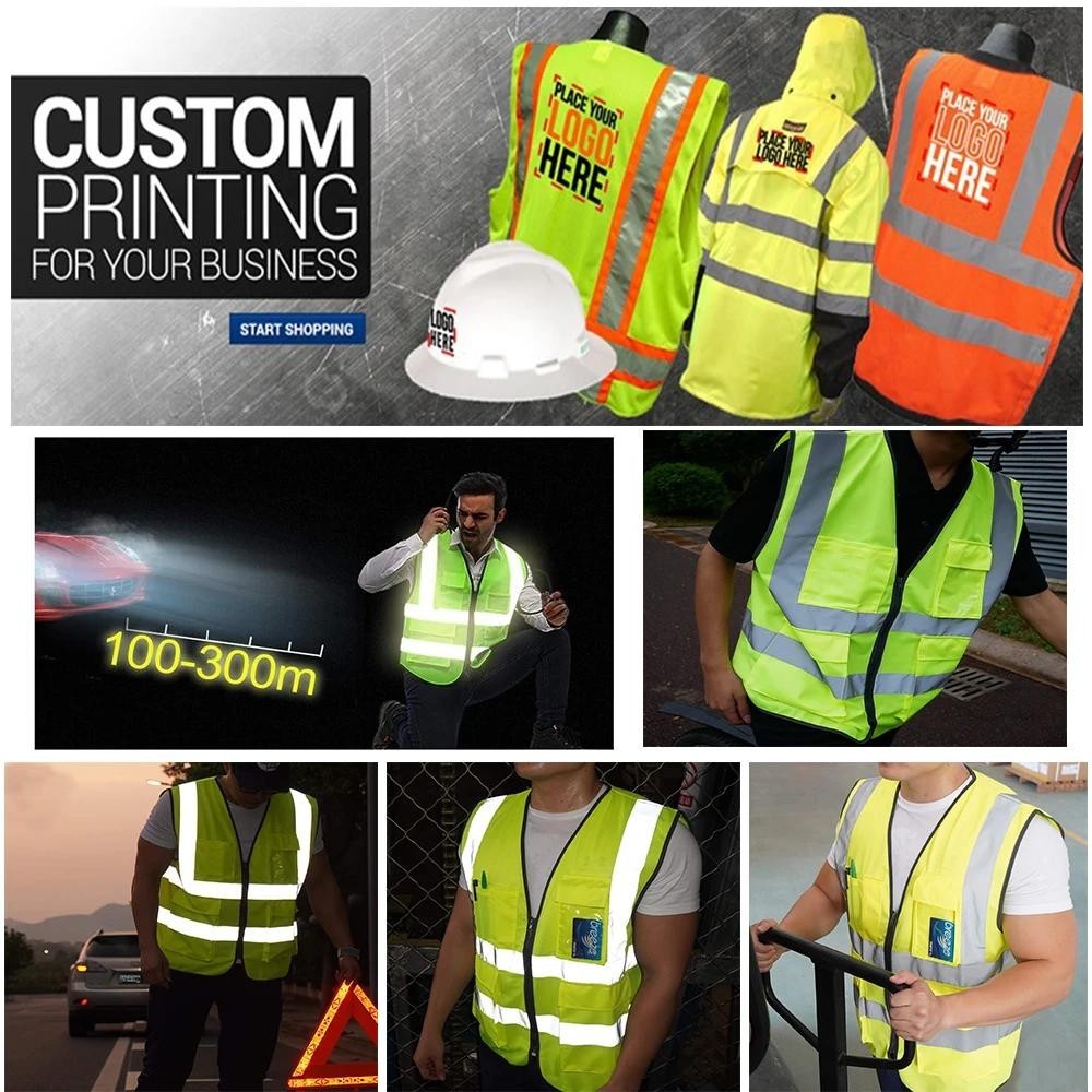 Reflective Safety Vest High Visibility XXXL Motorcycle Jacket Safety ...