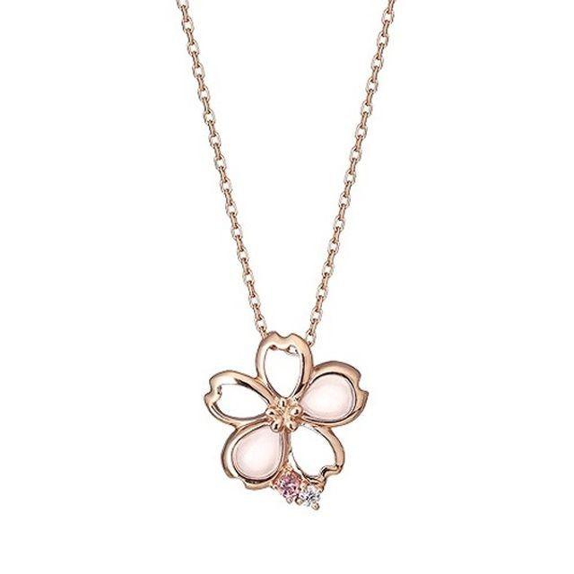 TAKE-UP Birth Flower Jewelry April Sakura Necklace Open Design | Shopee ...