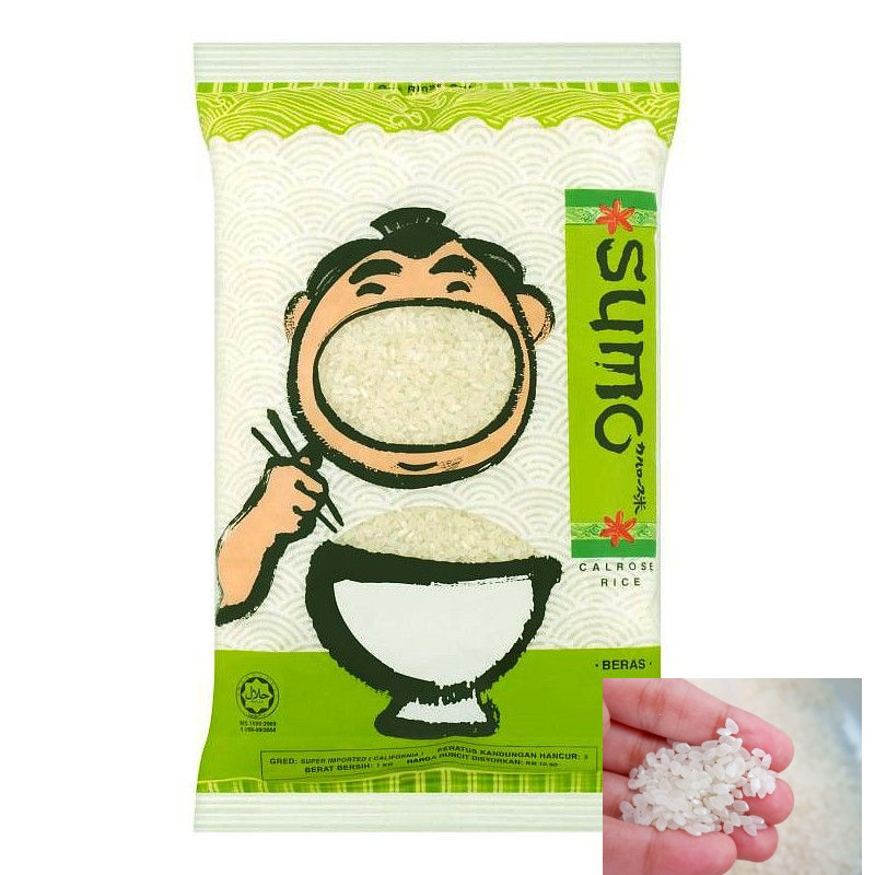 Sumo Calrose Rice Sushi Rice (1kg) / Sumo Beras Sushi (1kg) | Shopee ...