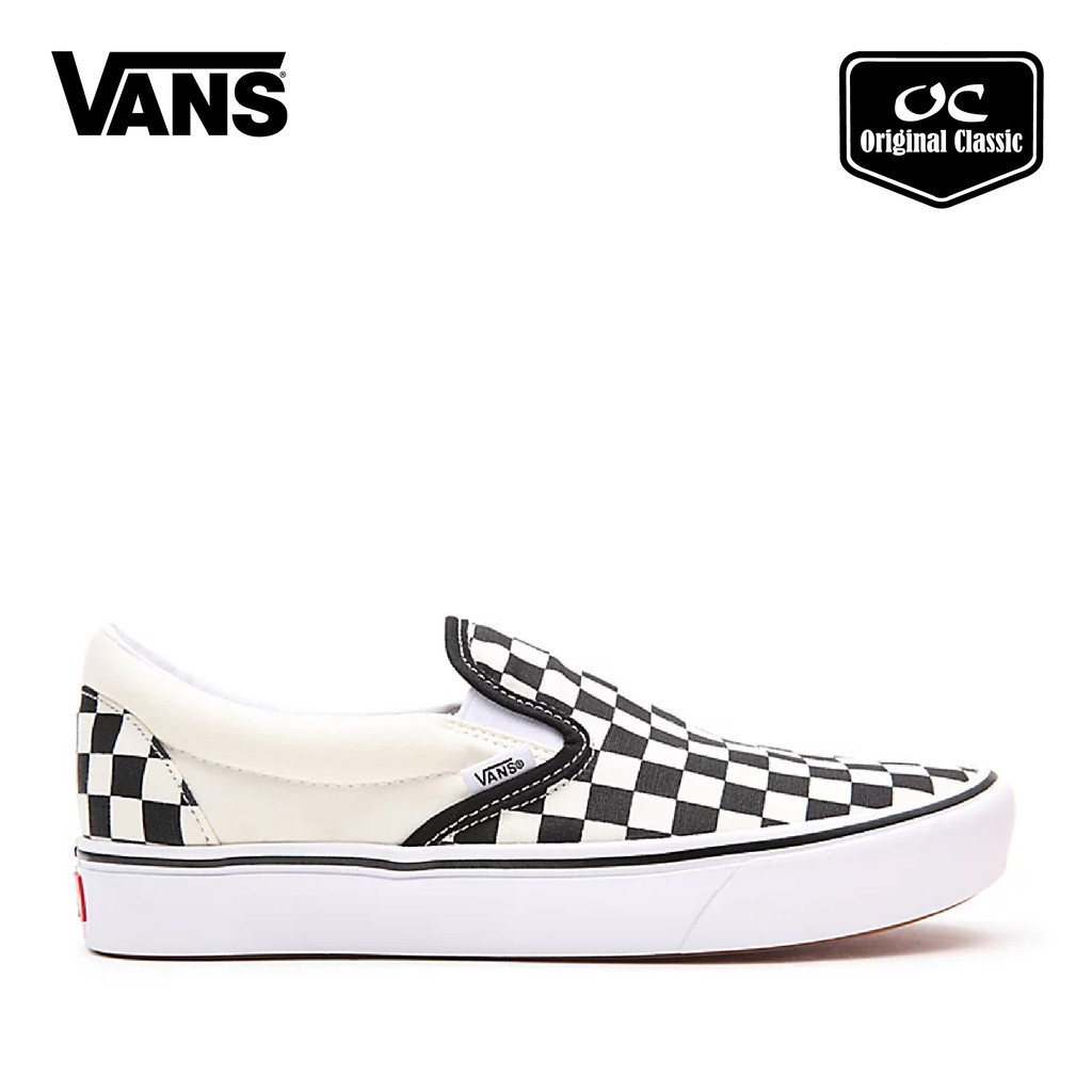 Vans Classic comfycrush Slip-On Shoes 0522 - Black/White | Shopee Malaysia