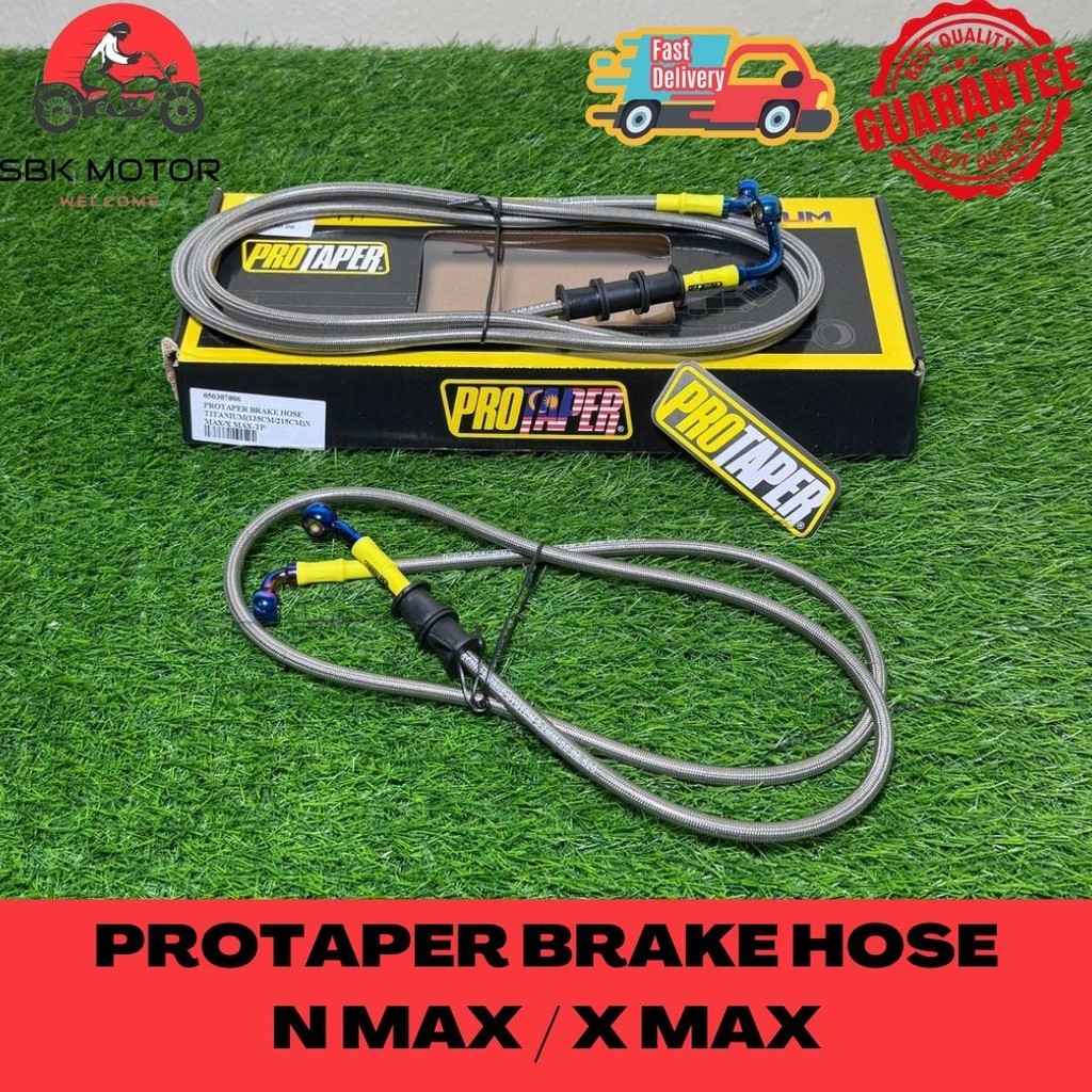 PROTAPER NMAX / XMAX BRAKE HOSE TITANIUM FRONT / REAR (135CM/215CM) NON ...