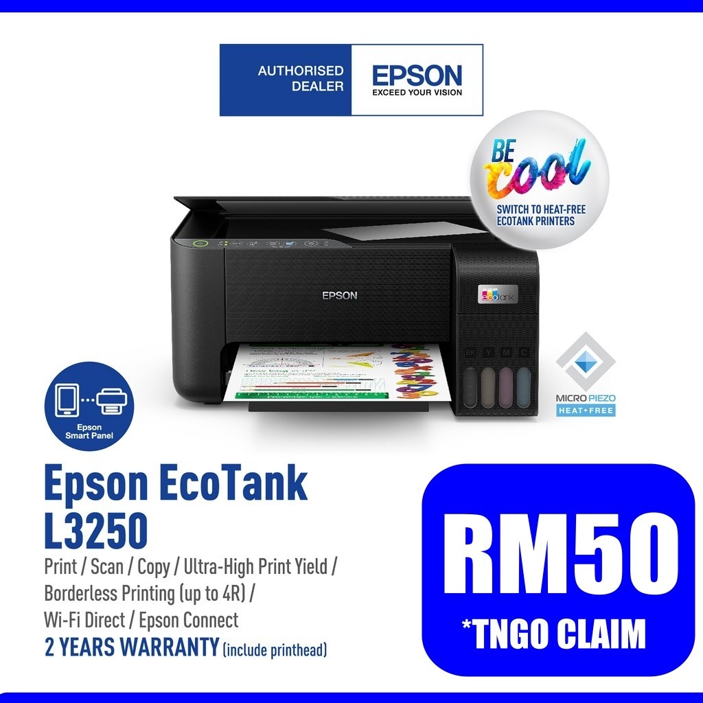 EPSON L121 L3250 L1210 L3210 L1110 / L3110 / L3150 ECOTank Printer