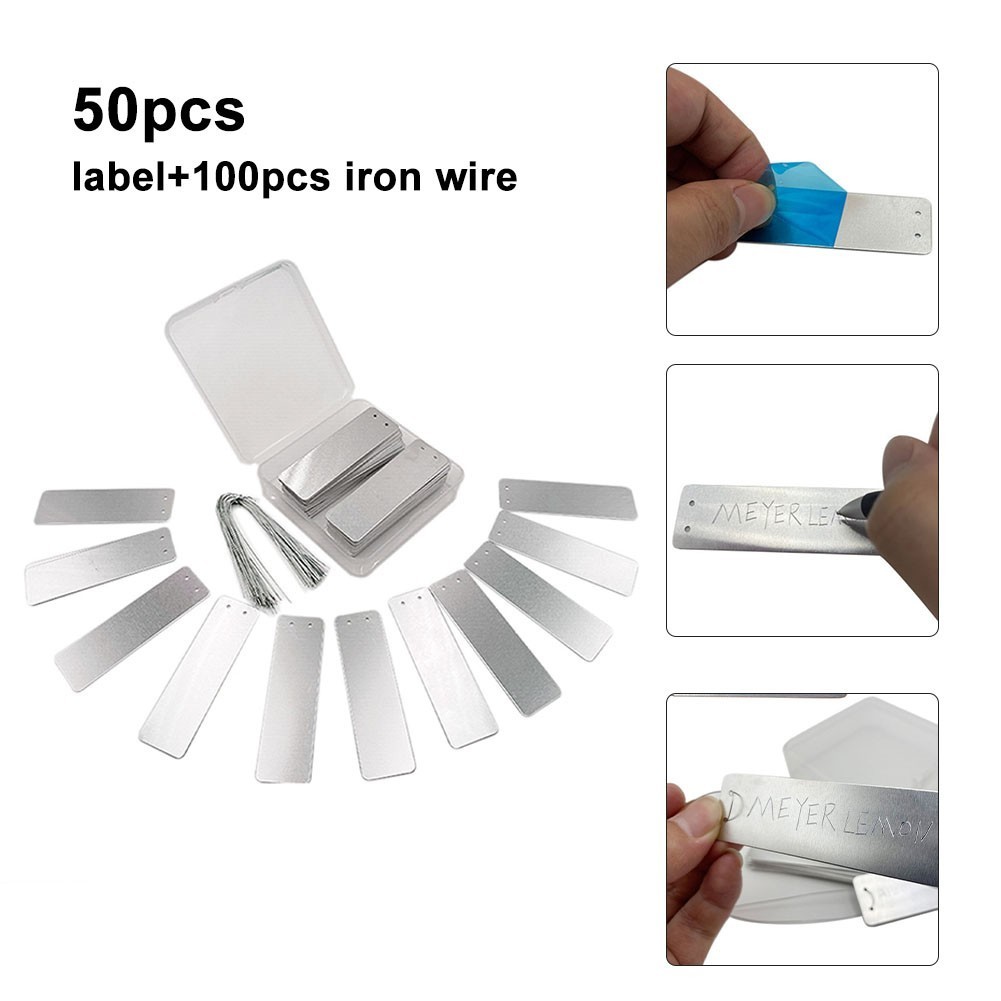 Aluminum Plant Labels Double Sided Metal Labels Tree ID Tag Waterproof ...