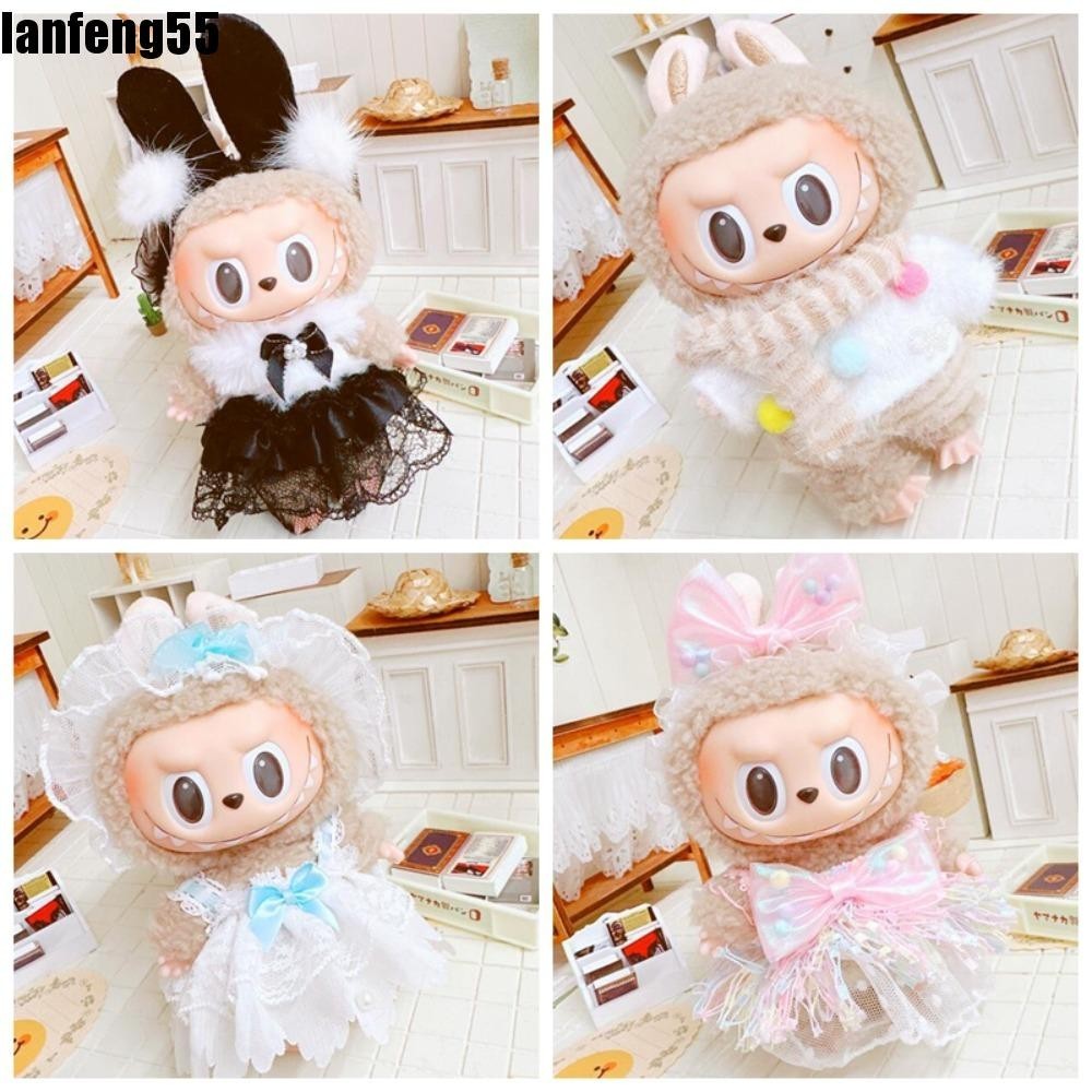 LANFENG 17cm Labubu Doll's Clothes, Dress Sweater Labubu Time Clothes ...