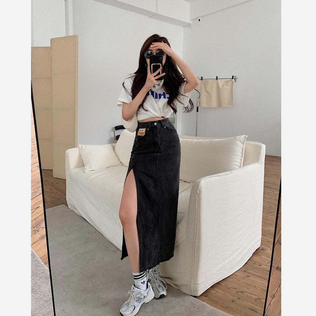 Split end skirt top