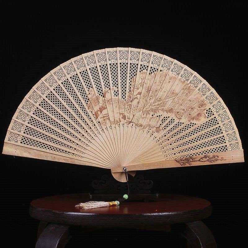 Handmade Sandalwood Summer Manual Foldable Fan Traditional Chinese hand ...