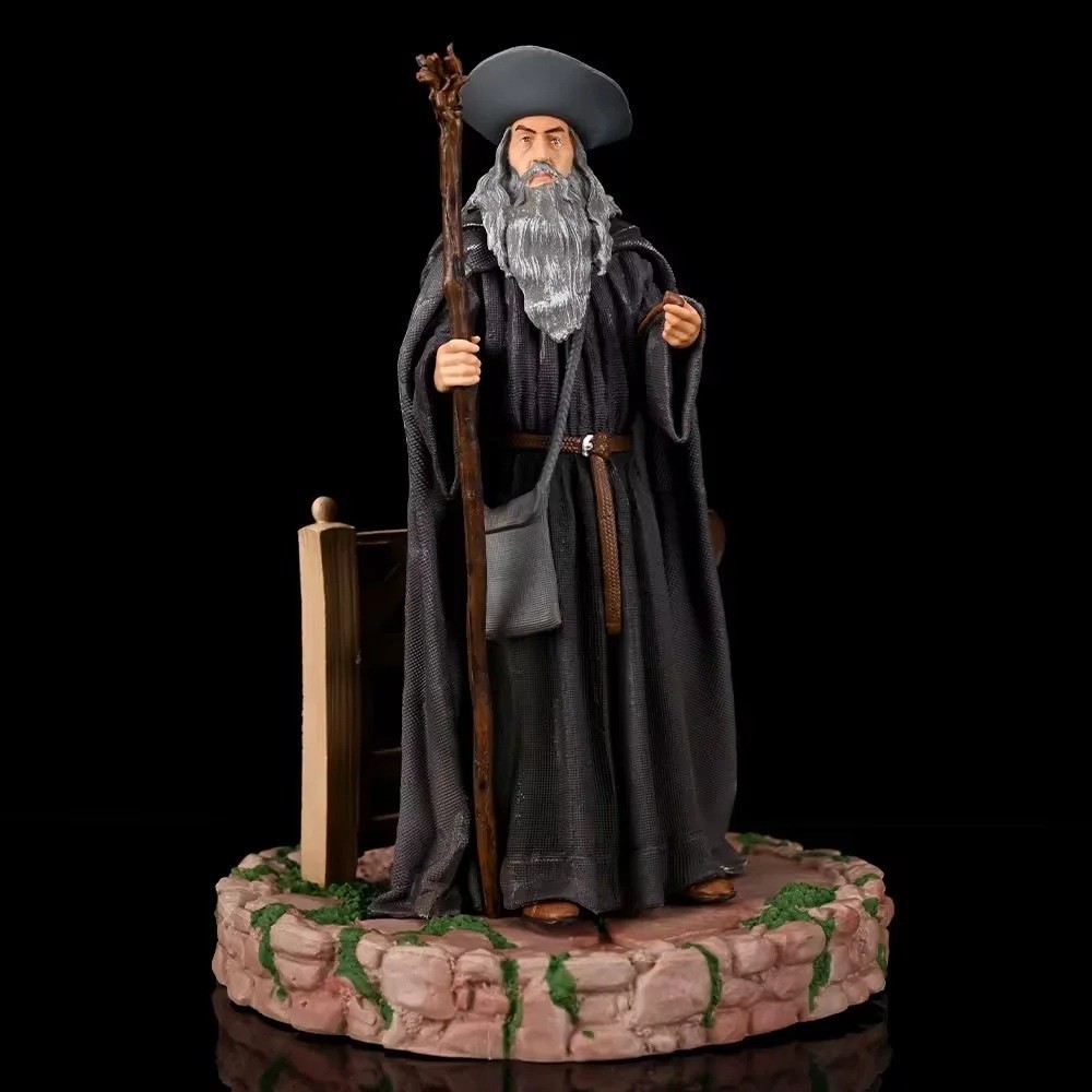 Gandalf the Lord of the Rings Gray Robe Wizard Model Magic Wand Elf ...