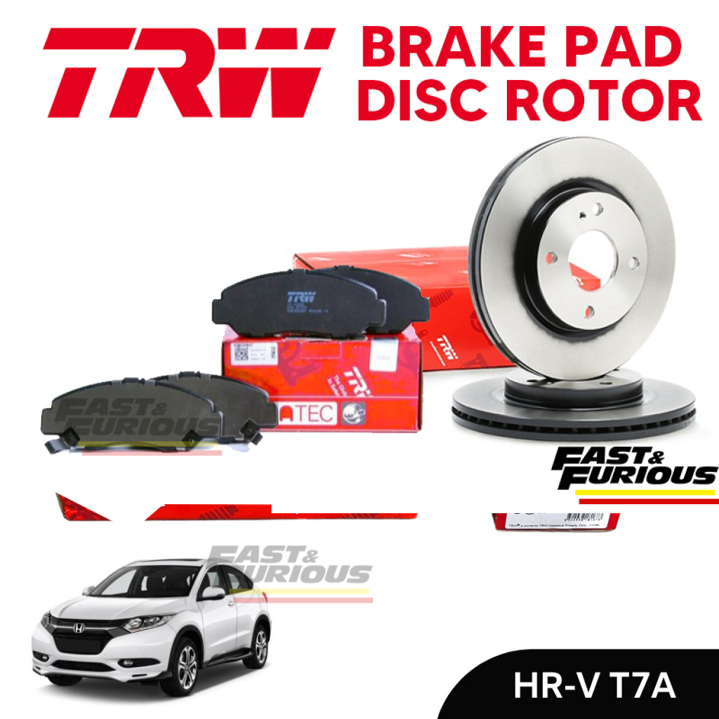 TRW Honda HR-V T7A Rear (Belakang) Disc Rotor Set & Disc Pad Set ...