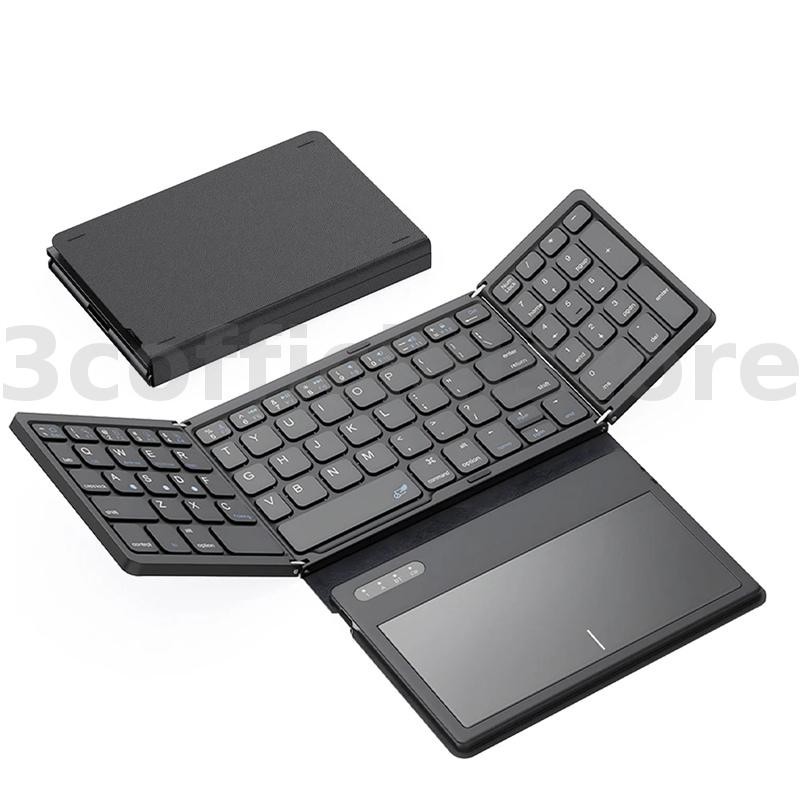 B055 Foladable Bluetooth Keyboard with Touchpad Pocket Folding Keyboard ...