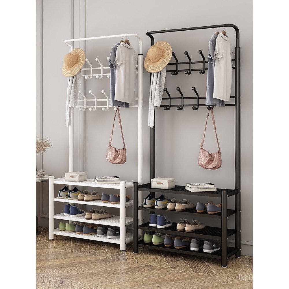 Wrought Iron Rack Hanger Simple Clothes Modern Coat Rack Integrated ...