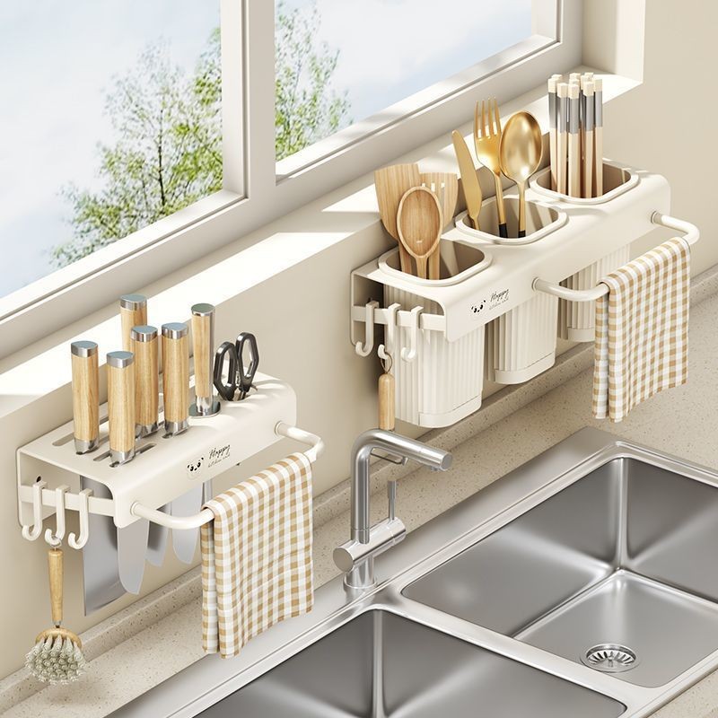 Wall-mounted Knife Rack Chopsticks Cage Kitchen Multifunctional ...