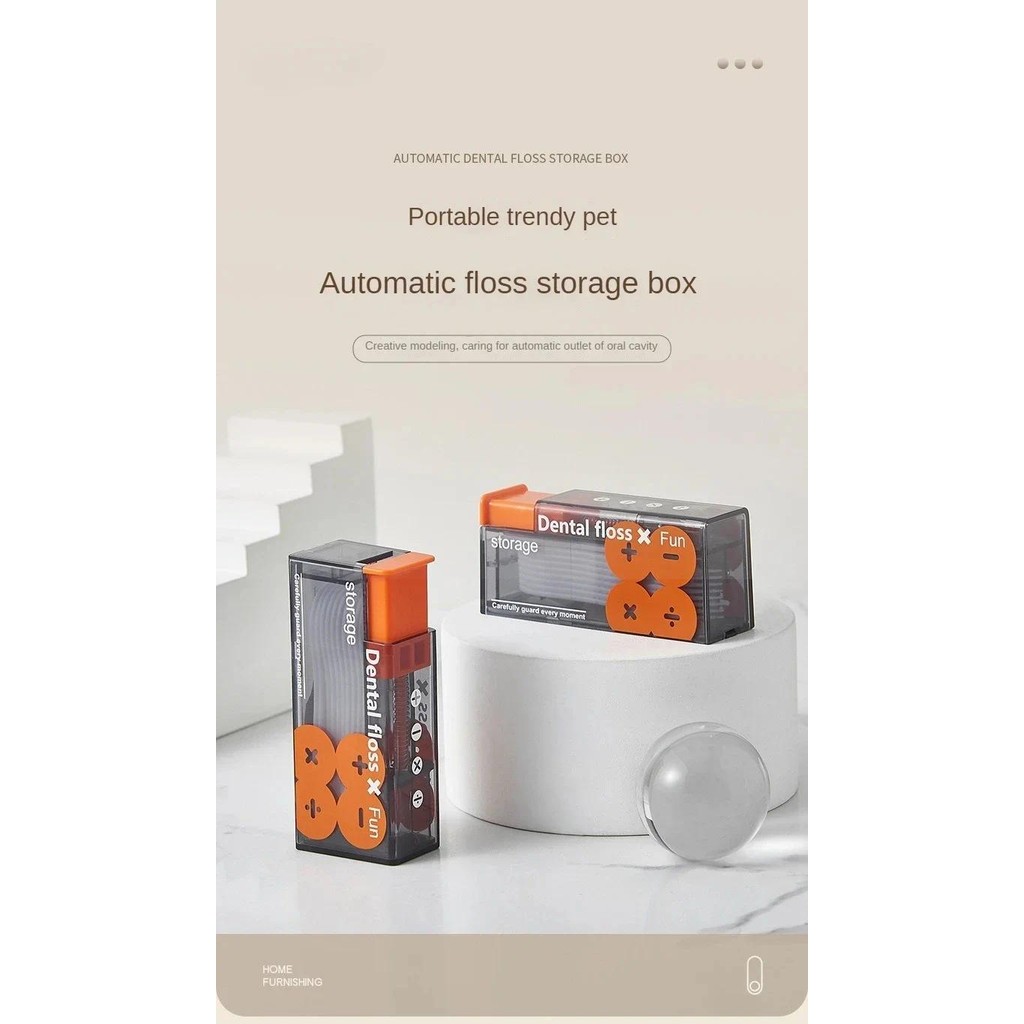 Portable Floss Dispenser Includes Floss Automatic Ejectable Floss ...