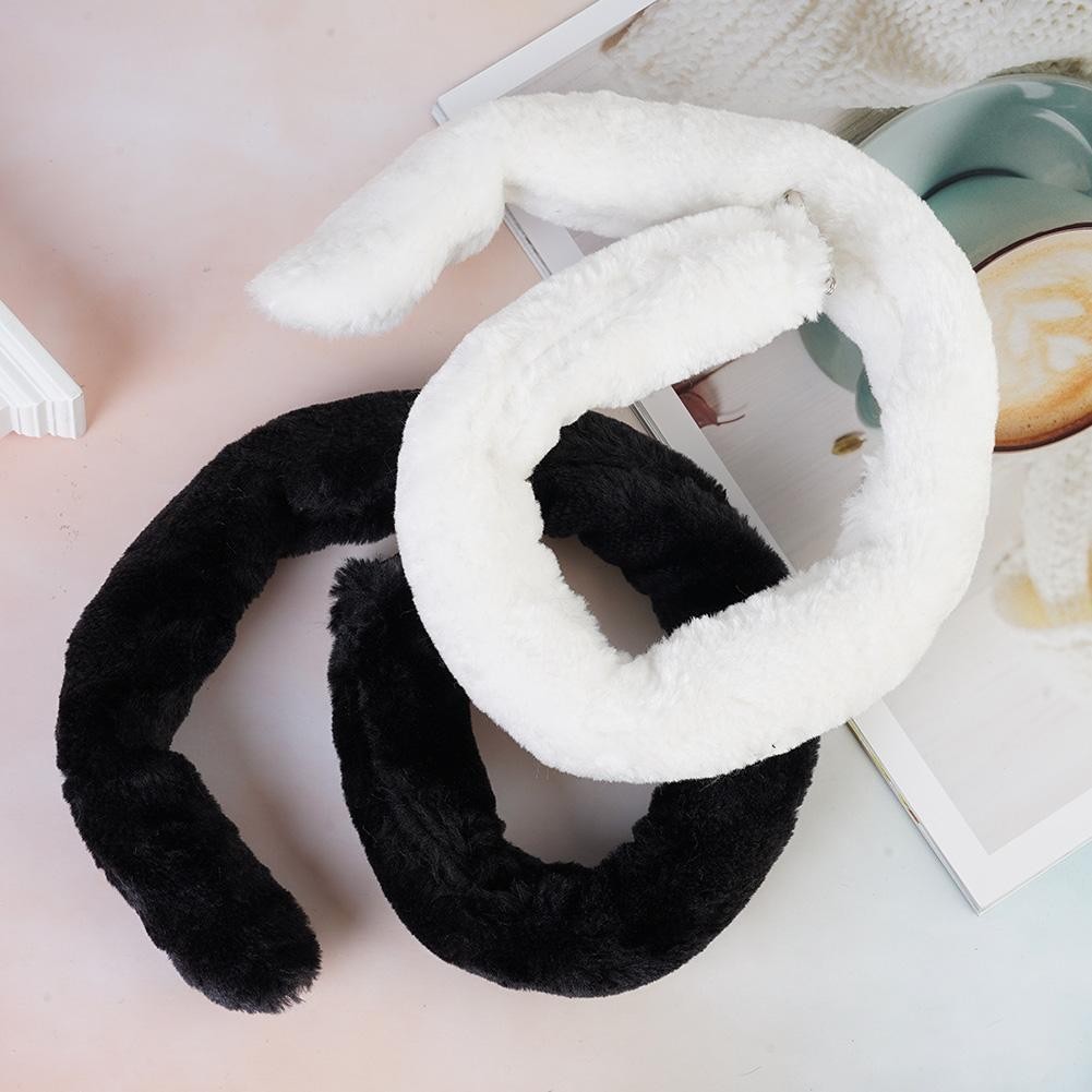 Cosplay Cat Tail Toy Black White Cat Girl Plush Tail Tail Halloween Fox