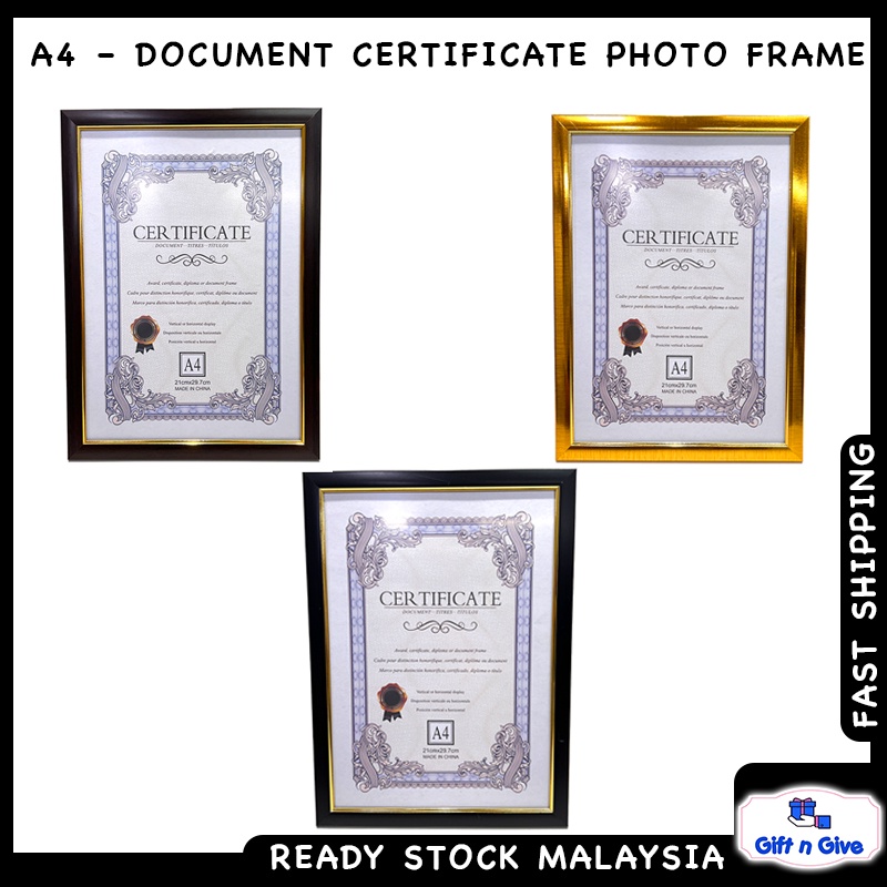 A4 Document Certificate Photo Frame Home Decor Decoration Graduation ...
