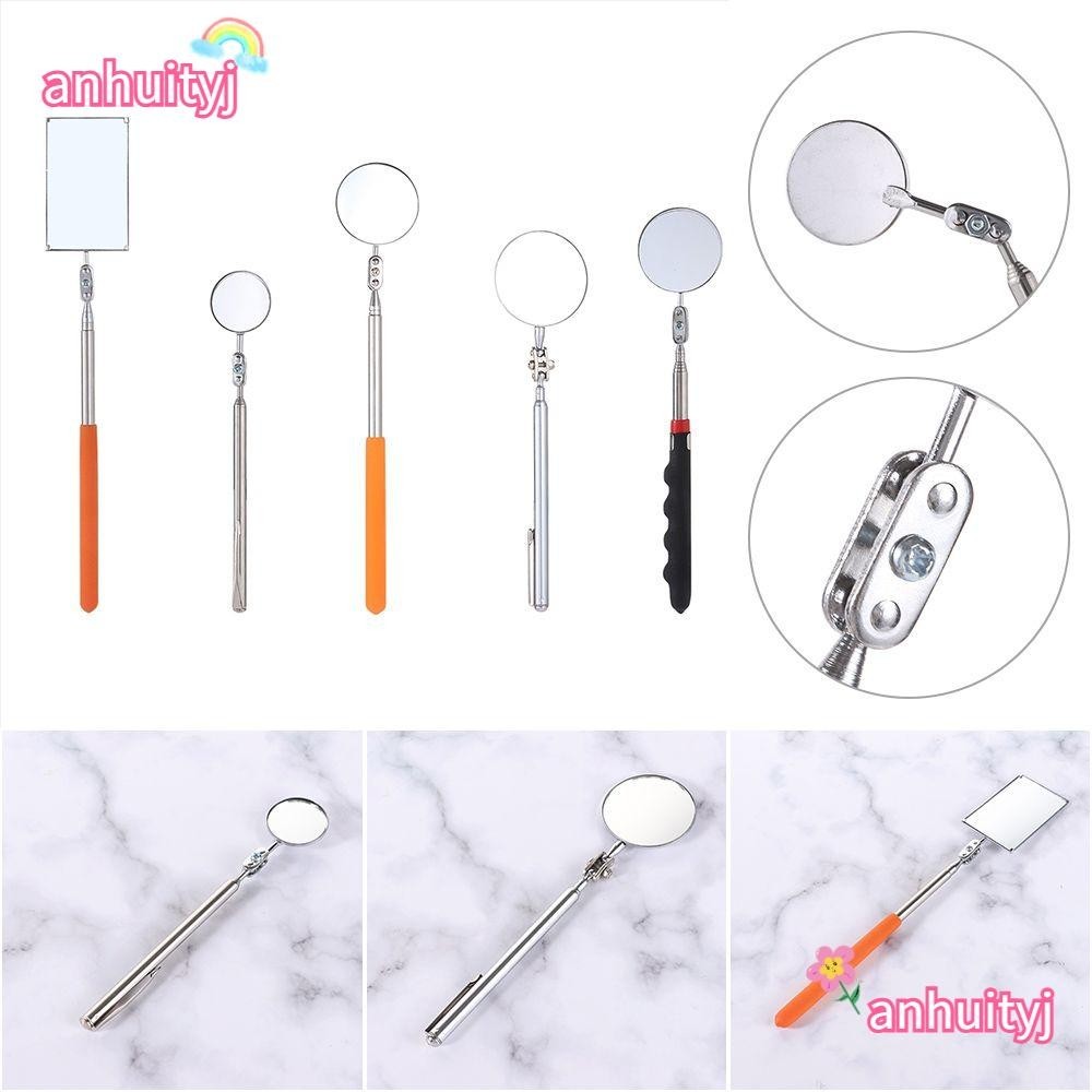 LANJ Telescopic Inspection Handheld Round Mirror Car Tools Extendable ...