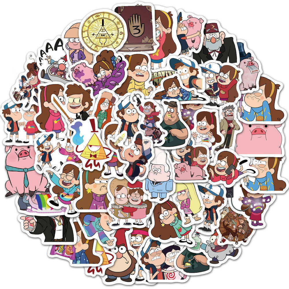 Y&P| Gravity Falls Stickers Set Cartoon Graffiti Waterproof Decals Pack ...