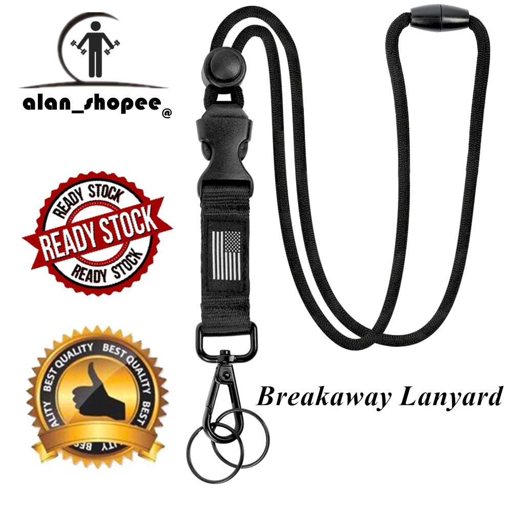 Breakaway Lanyards for ID Badges - Safety Breakaway Lanyard with USA ...